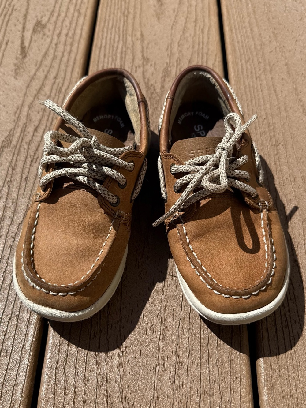 SPERRY LEATHER NAUTICAL BOAT SHOES BOYS SIZE 12.5M